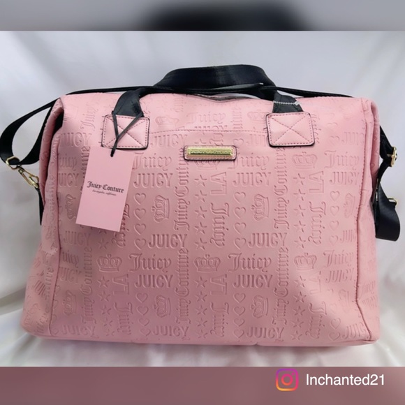 Juicy Couture Handbags - Juicy Couture Blush Logo Duffle Bag